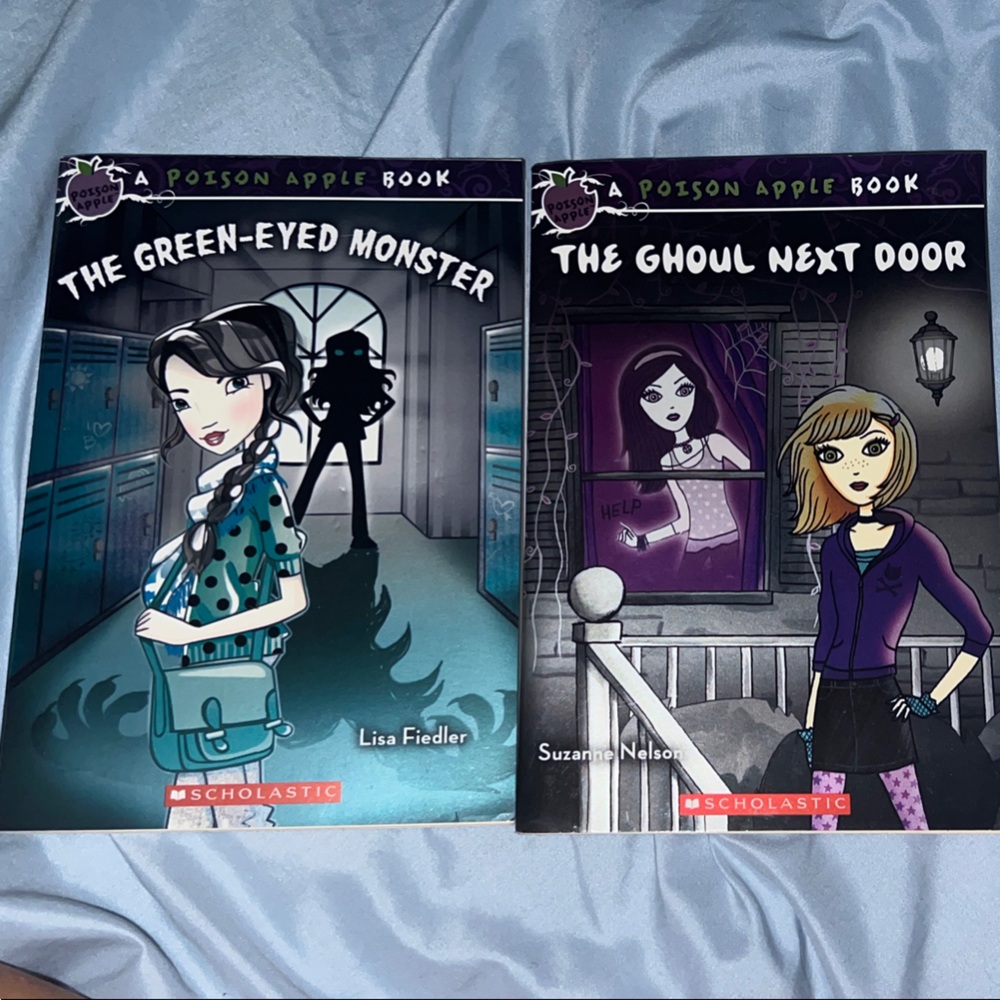 Scholastic Poison Apple Book Pair - Blue and Purple Covers (New)